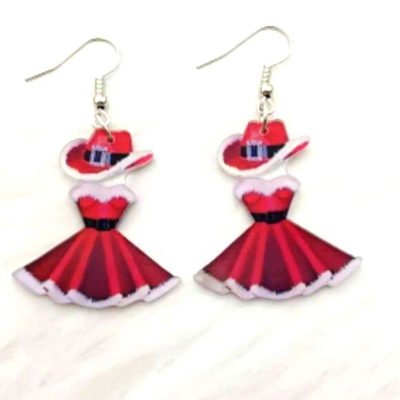 Hand Crafted Festive dangle earrings - Picture 1 of 7